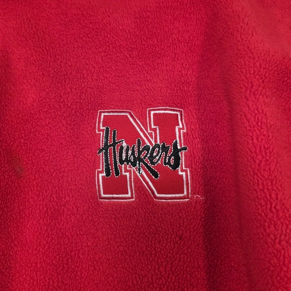 Iron Knights Athletics Nebraska Huskers Fleece Jacket Red Full Zip Mens 2XL NCAA
